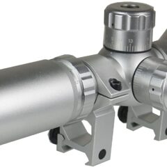DB TAC Silver Color 3-9x42 Wide Angle Long Eye Relief Scout Scope with Extra Low Profile Weaver Scope Rings, Silver Color Anodized
