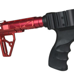 DB TAC Red Color Skeleton Fin Position Stock Clamp With Tube,Skeletonized Pistol Arm Brace For Remington 870 12 Ga