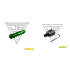 DB TAC 1/2''×28 TPI Thread 7 Inch Faux Can Add On Barrel Solid Tube Muzzle Brake Hard Anodized Green For Ruger 1022 10/22 Adapter