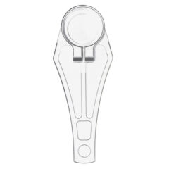 DB TAC Cobra Buttplate For Round 1.25" AR Buffer Tubes, Silver Color