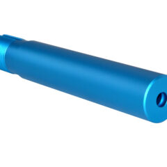 DB TAC AR-15 Pistol Buffer Tube, 7.3" With Hole For QR Sling Adapter, Blue Anodized