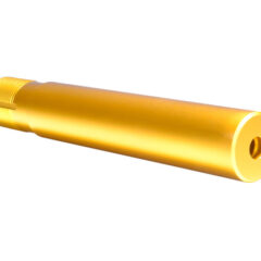 DB TAC AR-15 Pistol Buffer Tube, 7.3" With Hole For QR Sling Adapter, Gold Anodized