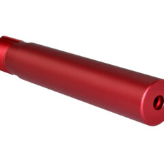 DB TAC AR-15 Pistol Buffer Tube, 7.3" With Hole For QR Sling Adapter, Red Anodized