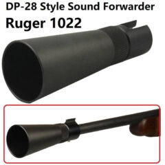 DB TAC All Steel DP28 Style Sound Forward Sleeve 3/4''x16 TPI Thread Muzzle Brake With 3/4''x16 TPI Thread Ruger Adapter For 1022