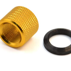 DB TAC 1/2x28 TPI Thread Barrel Thread Protector, Aluminum Dark Gold Color