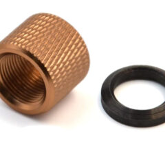 DB TAC 1/2x28 TPI Thread Barrel Thread Protector, Aluminum Brown Color