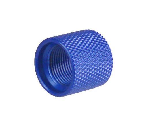 DB TAC 5/8x24 TPI Thread Barrel Thread Protector, Aluminum Blue Color
