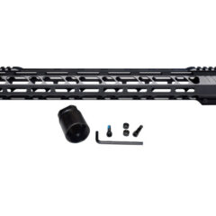 DB TAC 17 Inch Length Free Float Quad Rail M-LOK For .308 High Profile Uppers Picatinny Handguard