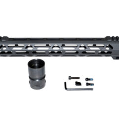 DB TAC Super Light Slim Free Float M-LOK Handguards With Partial Top Rail, 15" For AR-15 .223/5.56