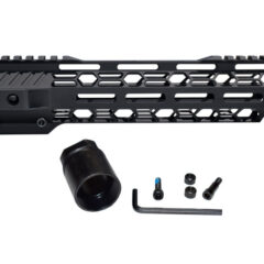 DB TAC Super Light 10 Inch Free Float M-LOK Handguard With Partial Top Rail, LR 308 DMPS High Profile. Made In USA