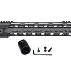 DB TAC Super Light 13 Inch Free Float M-LOK Handguard with Partial Top Rail, LR 308 High Profile. Made In USA
