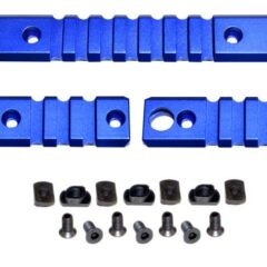 DB TAC 3 Piece Picatinny Rail Section Kit For M-LOK Style Slots, Dark Blue Color