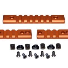 DB TAC 3 Piece Picatinny Rail Section Kit For M-LOK Style Slots, Orange Color
