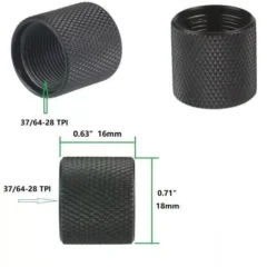 DB TAC 37/64''x28 0.578-28 TPI Thread, Thread Protector All Steel,Black