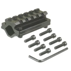 DB TAC Black Color Anodized Aluminum Universal Single-rail Barrel Mount, Picatinny Rail 5 Slots