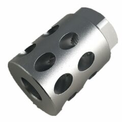 DB TAC 1/2x28 TPI Thread Muzzle Device for 5.7x28 CMMG Aluminum Silver Anodized Lightweight