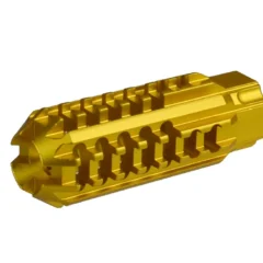 DB TAC Gold Color Aluminum Skeleton Muzzle Brake Compensator 1/2x28 TPI Thread For .22LR/.223/5.56