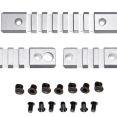 DB TAC 3 Pcs Rail Keymod Picatinny/Weaver Accessory Rail Combo, Silver Anodized