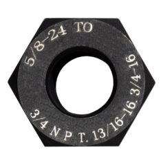 DB TAC 5/8-24 RH Thread Adapter to 3/4 NPT | 13/16x16 | 3/4x16 Multi Thread Converter Steel Black