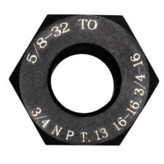 DB TAC 5/8x32 RH Thread Adapter to 3/4 NPT | 13/16x16 | 3/4x16 Multi Thread Converter Steel Black