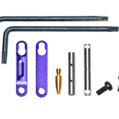 DB TAC Purple Color AR Precision Non Rotating Trigger and Hammer Pin and Plate Kit, with Anti Walk Pin and Retainer Plates ,Made In USA