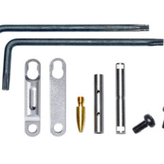 DB TAC Silver Color AR Precision Non Rotating Trigger and Hammer Pin and Plate Kit, with Anti Walk Pin and Retainer Plates ,Made In USA