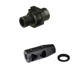 DB TAC All Steel 5/8x24 Thread Adapter For M 1 4 / M 1 A With Muzzle Brake Compensator