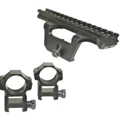 DB TAC Black Color Low Profile Mount Aluminum, For M14A1 Model .308 Come With 1 inch Rings